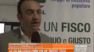 13042015  LA CISL RACCOGLIE FIRME PER UN quotNUOVOquot FISCO [upl. by Nalahs]