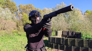 Novritsch SSX23 airsoft gameplay ends with blood [upl. by Yngiram29]