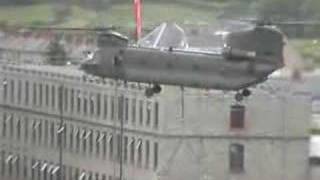 RAF Chinook helicopter in bessbrook mill [upl. by Aneda]