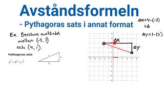 Matematik 2 Avståndsformeln [upl. by Irisa]