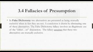 34 Fallacies of Presumption [upl. by Noyahs925]