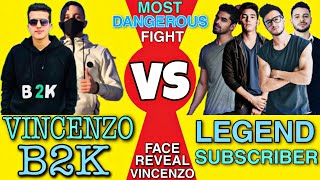 2VS4  BORN2KILLB2K amp VINCENZO VS LEGEND SUBSCRIBERS Clash Squad Custom  vincenzo FACE REVEAL👽📌🎯 [upl. by Enasus]