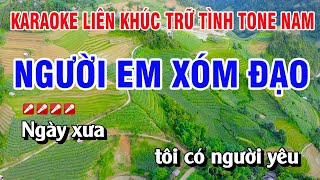 Karaoke Liên Khúc Trữ Tình Tone Nam Nhạc Sống Dễ Hát  Người Em Xóm Đạo  Nguyễn Linh [upl. by Perceval]