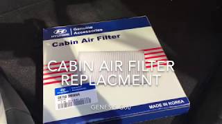 How to replace cabin air filter  Hyundai Genesis  G80 sedan [upl. by Estren732]