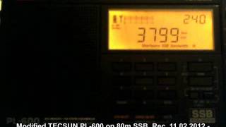 Tecsun PL600 on 80m SSB [upl. by Twyla692]