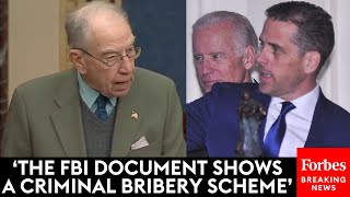 BREAKING NEWS Chuck Grassley Details FBI Doc Alleging Biden Family Criminal Bribery Scheme [upl. by Ellehcir]