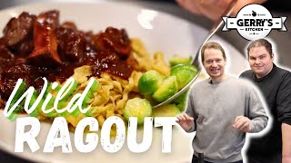 Wildragout Rezept aus der Reiterstuben  Reh Hirsch Gulasch  Gerrys Kitchen [upl. by Yrhcaz]