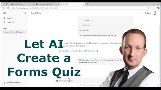 Create Quiz questions for MS Forms with AI [upl. by Enaj]