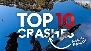 Ouch Top 10 crashes of the Freeride World Tour 2022 [upl. by Carley185]