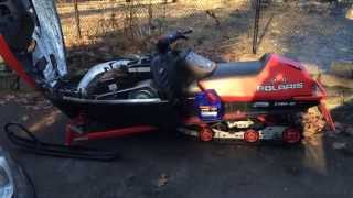 2000 Polaris Indy 600xc Snowmobile  Cold Start New Starter Install [upl. by Eilis]