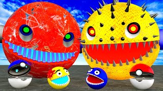 MS PACMAN VS MONSTER PURPLE PACMAN VS RED PACMAN AND YELLOW PACMAN 1 [upl. by Alidis]