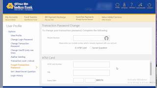 How to Reset Indian Bank Transaction Password in Online  Tamil [upl. by Allehcram]