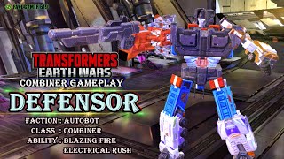 DEFENSOR  TRANSFORMERS EARTH WARS  COMBINER GAMEPLAY [upl. by Fihsak270]