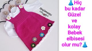 🌷 1 ve 2 yaş aralığında etegi dilimli 🌼işlemeli bebek elbisesi [upl. by Yrolam363]