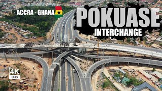 Pokuase Interchange Project in Accra Ghana 4K [upl. by Wallache]