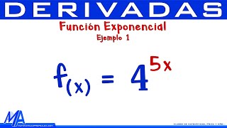 Derivada de la función exponencial  Ejemplo 1 [upl. by Buckie359]