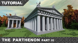 Minecraft Parthenon Tutorial amp Download Greek Temple part 3 [upl. by Luapnoj]