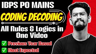 All Type Coding Decoding asked in IBPS PO Mains 20162023  SBI PO Mains 20162023 [upl. by Aduhey798]