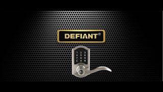 Defiant Touchpad Electronic Door Lever Programming [upl. by Einnaej]