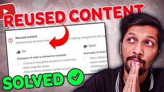 Solve Reused Content monetization Problem For YouTube Channel [upl. by Imaon]