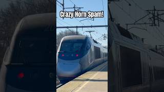 Crazy Horn Spam From Acela 2247 shorts amtrak acelaexpress [upl. by Airbmac]