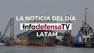 Imágenes de la primera fragata Tamandaré para Brasil en el agua tras la botadura [upl. by Aifos]