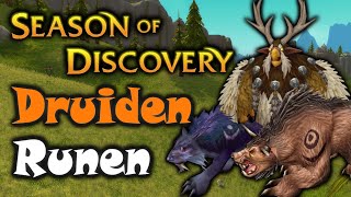 Alle bekannten Druiden Runen  WoW Classic Season of Discovery [upl. by Nnylyak]