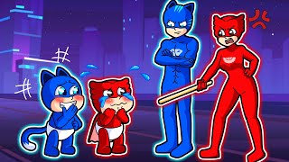 Unstable Family Abandoned Baby Owlette Dad and Mom dont Love me Owlette Sad Story  PJ MASKS 2D [upl. by Llenrrad641]