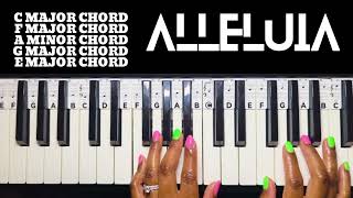 Alleluia Song Piano Cover  5 Chords AT8Keys [upl. by Cavil275]