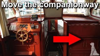 Move the companionway  Wooden boat restoration  Boat refit  Travels With Geordie 50 [upl. by Yramliw]