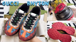 Way To Fashion Gucci Rhyton Sneaker Best Version Close LOOK amp Details CHECK 4K [upl. by Remle74]