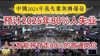 中国2024年底失业潮，大量员工被辞退，2025年预计80人失业，人工智能将夺走80的普通岗位 [upl. by Ardrey]