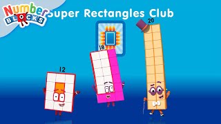 Super Rectangles Club 🟥  Learn to count  Numberblocks Full Episodes  Maths for Kids [upl. by Karalee]