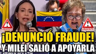 Corina Machado DENUNCIÓ el FRAUDE de Maduro en Venezuela y MILEI salió a APOYARLA  Break Point [upl. by Sarena183]