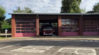 East Sussex Fire amp Rescue Service Uckfield Water Carrier Turning Out From Its Home Station [upl. by Fiester787]