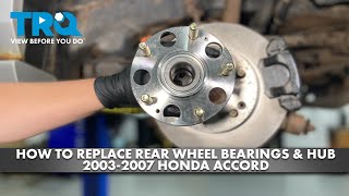 How to Replace Wheel Bearing amp Hub Assembly 20032007 Honda Accord [upl. by Joeann]