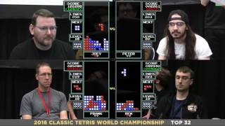 Top 32 Round1 2016 Classic Tetris World Championship [upl. by Nosirrah]