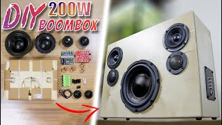 DIY 200W Portable Bluetooth Boombox Speaker Kit Build  Parts Express Blast Box [upl. by Heim]