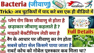 Science 01 Bacteria and Virus Related Question Answer in Hindi  Bacteria quiz I Bacteria question [upl. by Glendon]