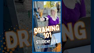 Take Drawing 101 outside on a nice sunny day at sunynewpaltz 🧡💙 fineart [upl. by Hcelemile]