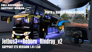 FREE MOD JETBUS 3 REBORNRIndrayv2  ETS2 v141  149 EURO TRUCK SIMULATOR 2  MAP MKS [upl. by Olaf]