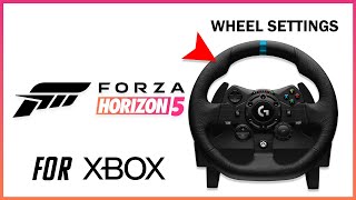 FORZA HORIZON 5  Logitech G923 Best Wheel Settings  Realistic Feel  For Xbox [upl. by Princess]