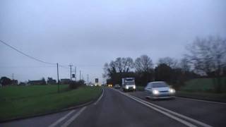 Driving Along The A442 Sutton Hill To Sutton Maddock Shropshire England 19th February 2011 [upl. by Akerehs]