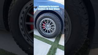 New wheels and allterrain tires on the Tesla Model Y overlander unpluggedperformance [upl. by Eidnil]