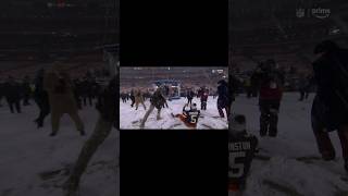 Jameis Winston led the Thursday Night Crew in playing in the snow after TNF 🤣🔥 NFL football [upl. by Cutlerr309]