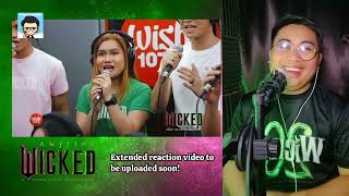 Reacting to Awiting Wicked singers perform Defying Gravity Philippines in Wish 1075 Bus Roadshow [upl. by Weitman]