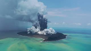 This volcanic Island is growing again The Hunga TongaHunga Haapai 2022 eruption [upl. by Eyllib767]