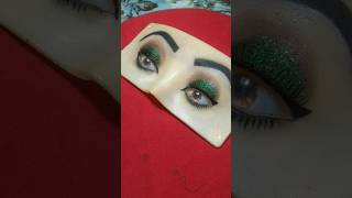 Green eye makeup eyemakeup makeup liner shortvideo [upl. by Odraode248]