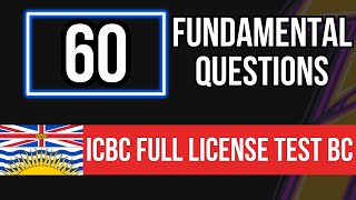 ICBC Full License Test British Columbia 60 Fundamental Questions [upl. by Arret]