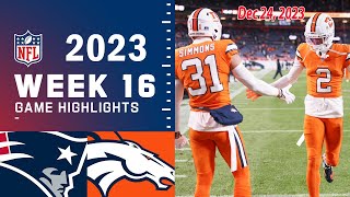 New England Patriots vs Denver Broncos Week 16 122423 FULL GAME  NFL Highlights Today [upl. by Klina]